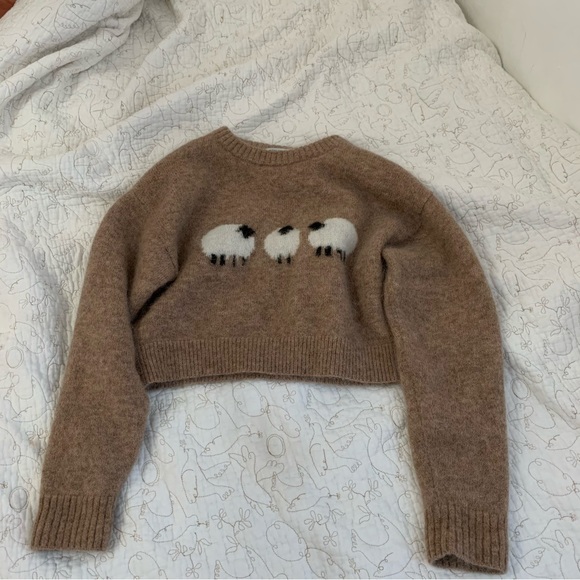 Petite Studio Dakota Mohair Sweater in Sheep Print - Picture 3 of 8